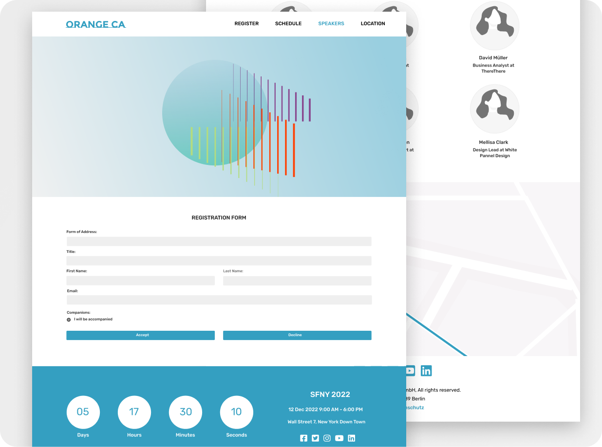 event registration software template