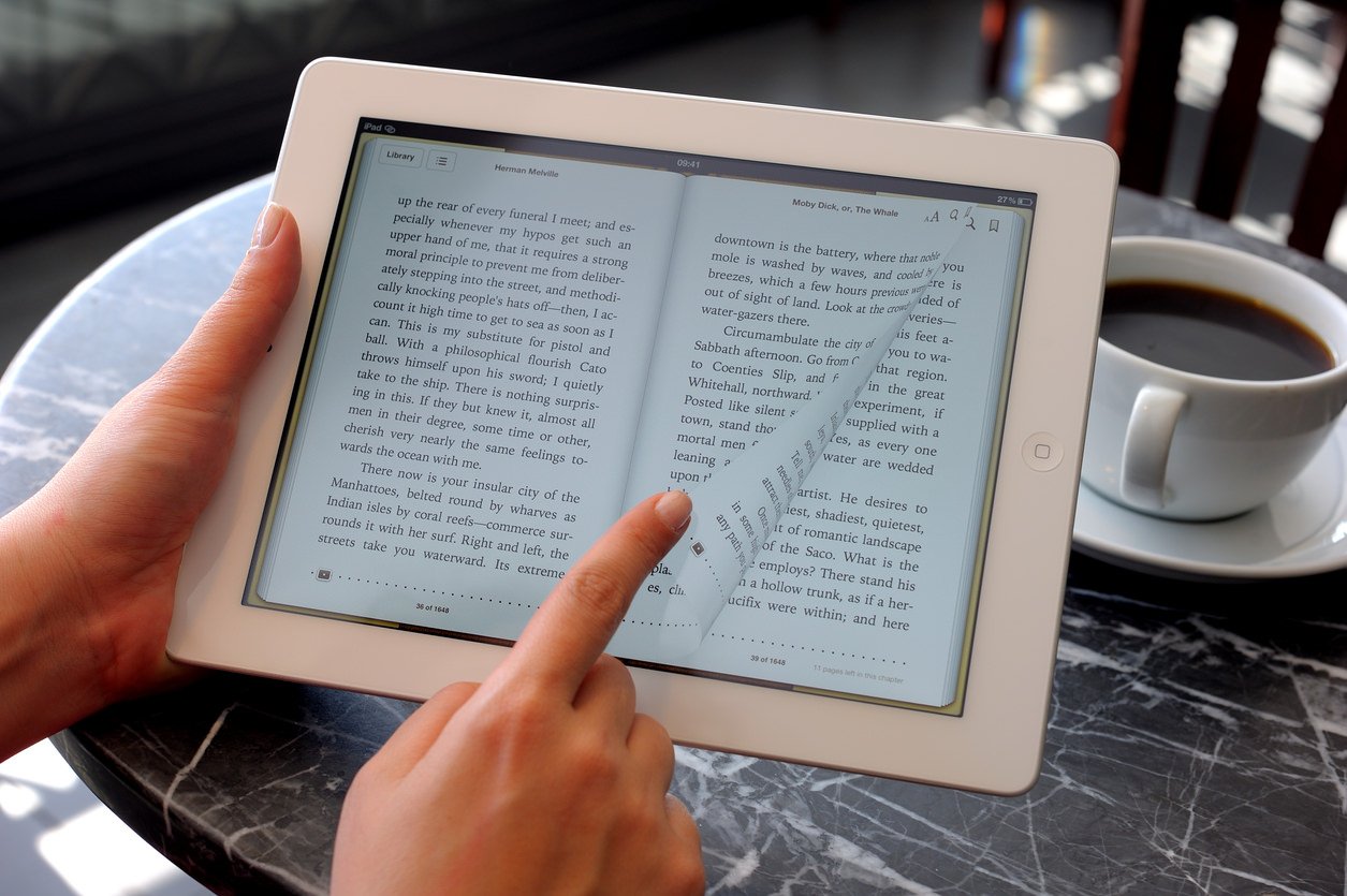 Ebook on an ipad screen