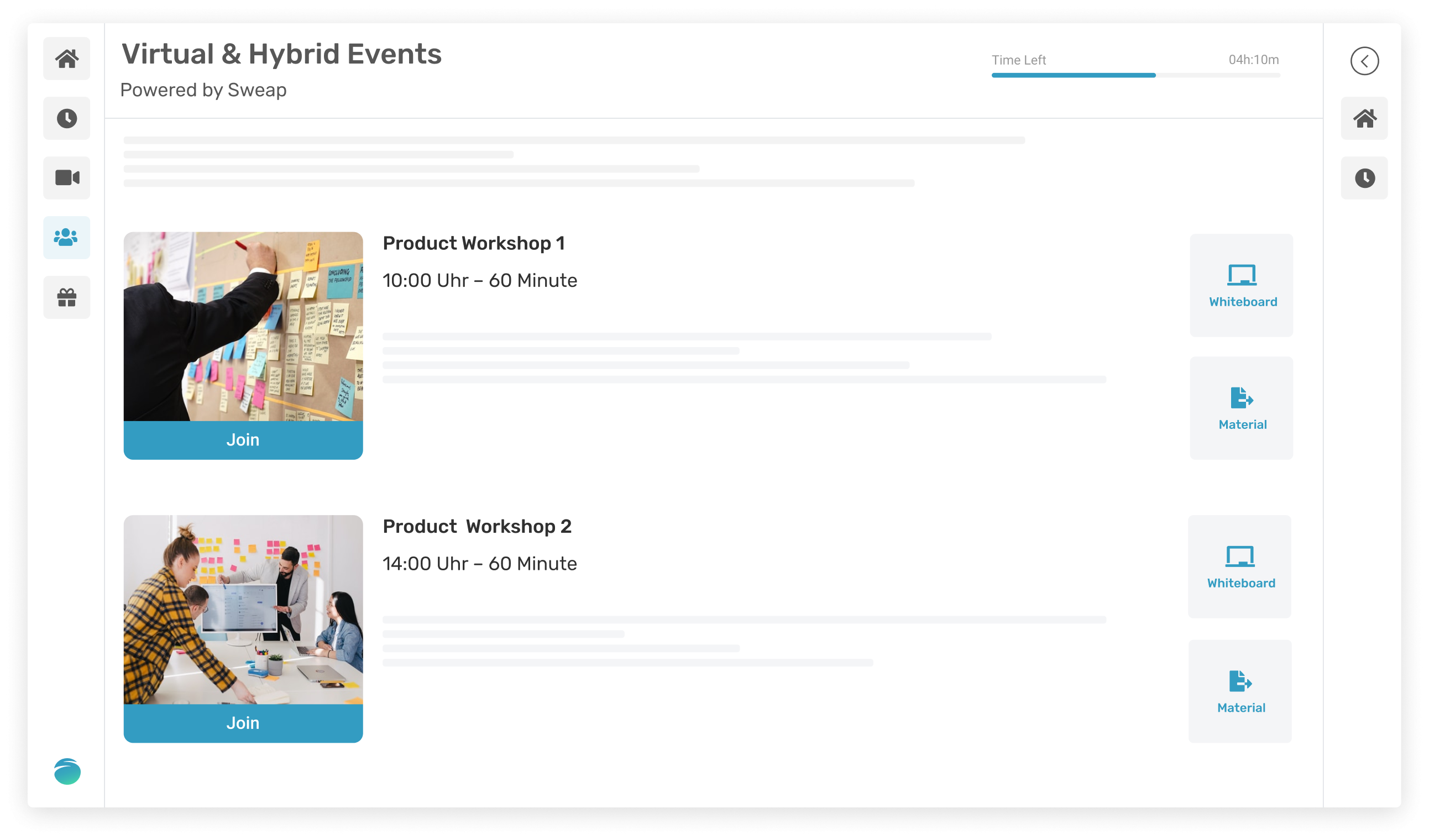 virtual event platform schedule